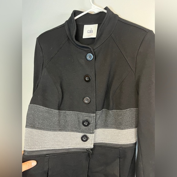 CAbi Love Carol Collection Black Gray Convertible #3176 Jacket - Size M - Picture 6 of 14